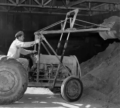 man on tractor