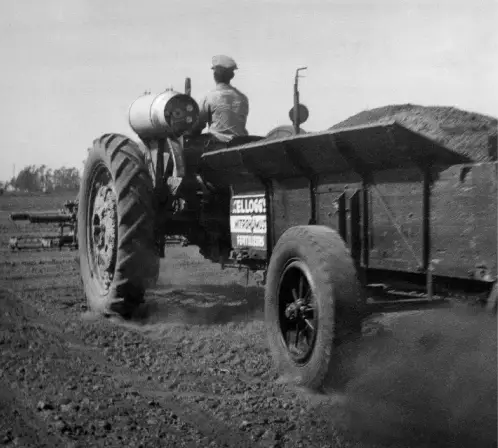 man on tractor