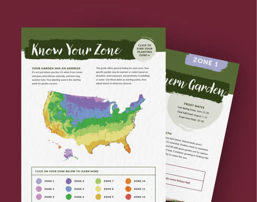 planting zone guide inside