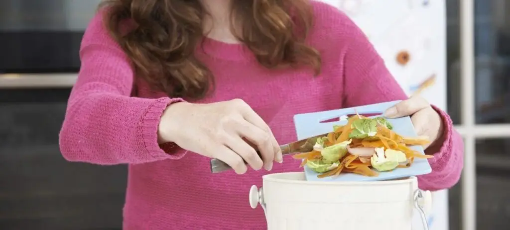 woman indoor composting