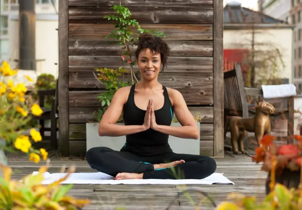 yoga in the garden