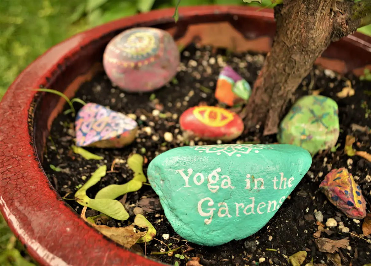 yoga in the garden