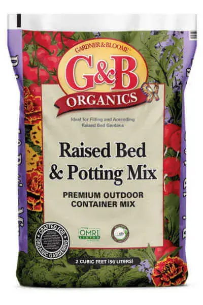 g&b raised bed and potting mix